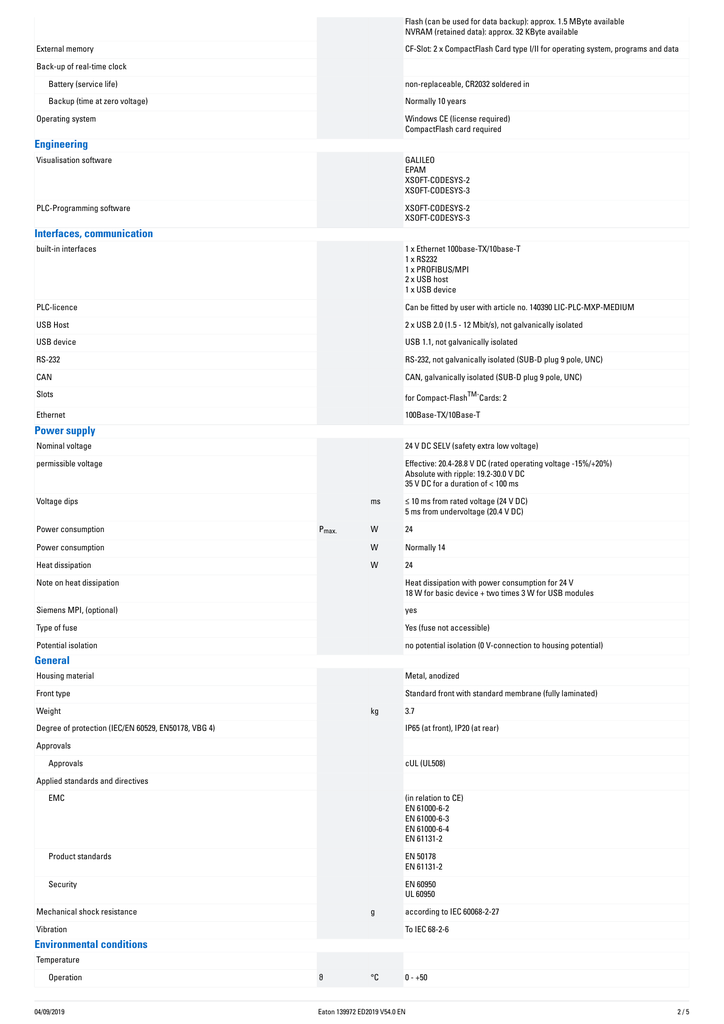 139972 Xvs 430 10mpi 10 Gb technical specifications and details page 2